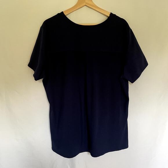 Medcoutre touch navy blue scrubs shirt women's size XL casual pockets top - Picture 8 of 8